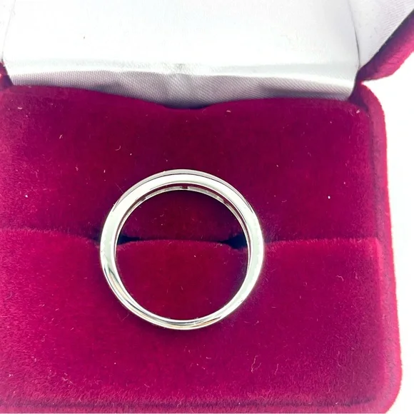 Affinity Diamonds 1 Carat Princess Cut Channel Set Ring 14k White Gold NIB